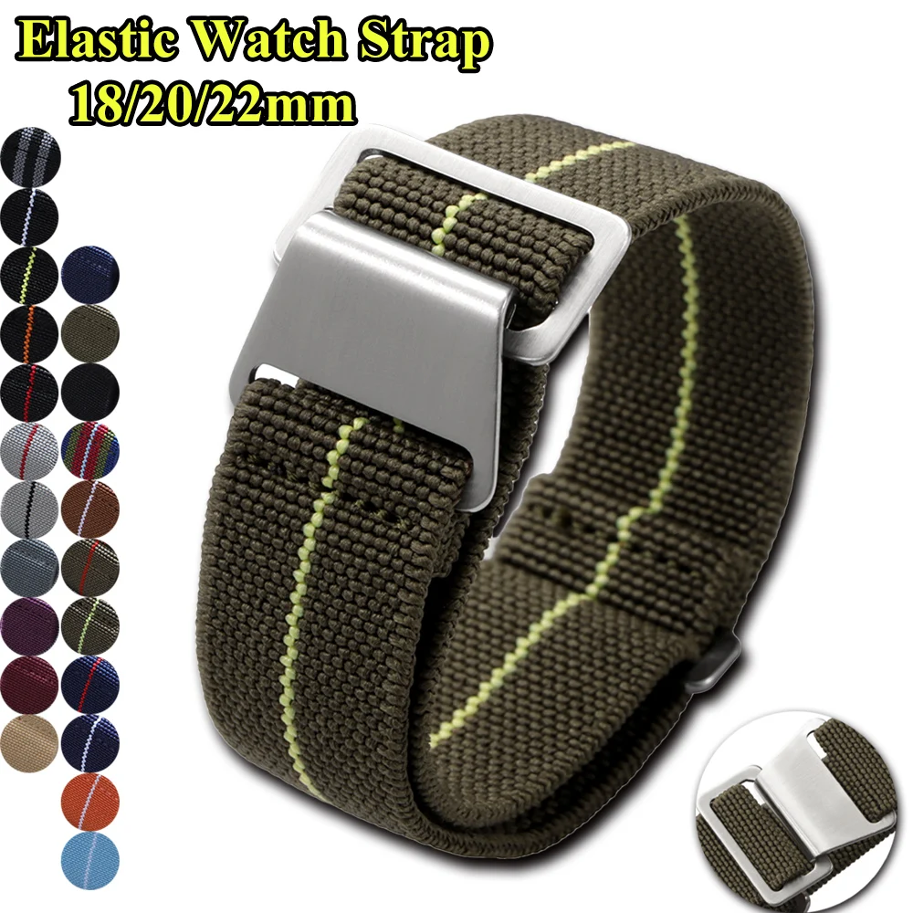 Parachute Strap Elastic - Bracelet de montre élastique 18mm 20mm