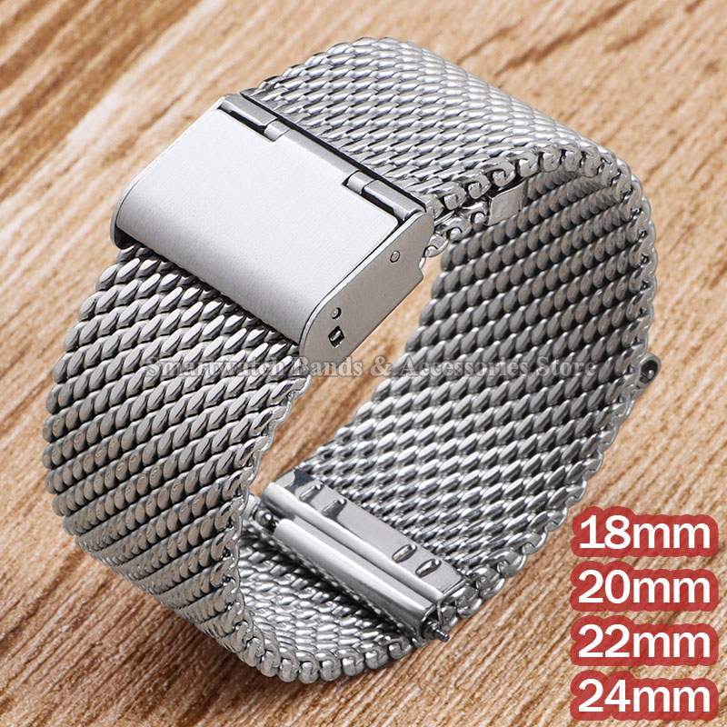 Mesh Strap Metal - Bracelet en acier à maille milanaise,