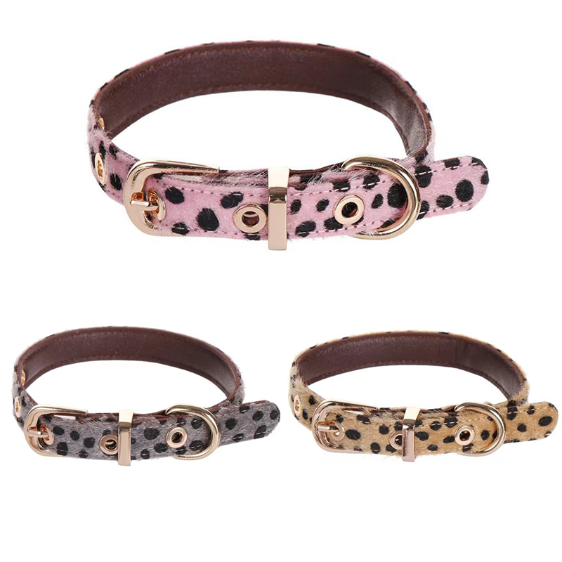 Leather Strap Quick Release - Collier pour petit chien à motif