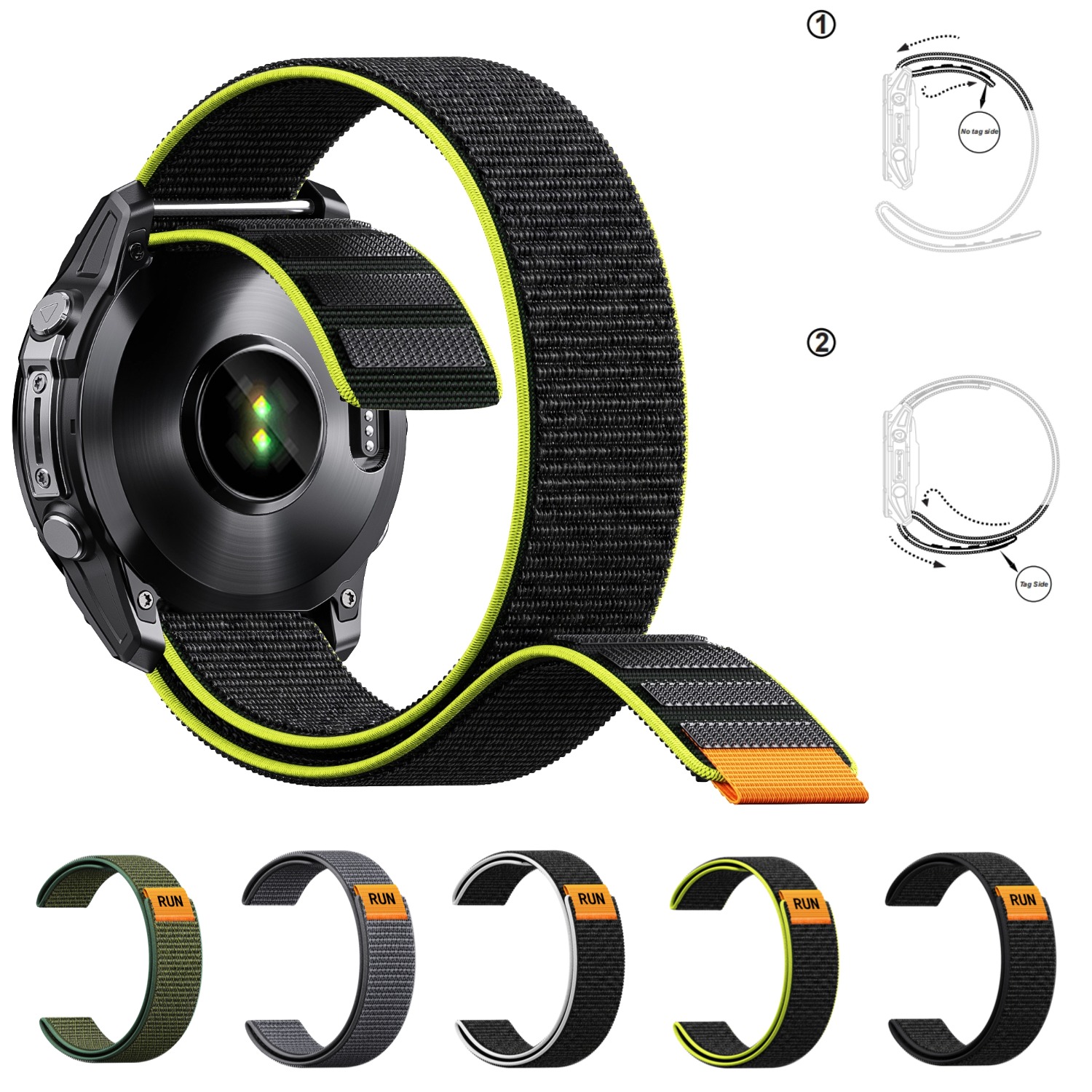 Sport Loop Velcro - Bracelet de montre ultra léger sans