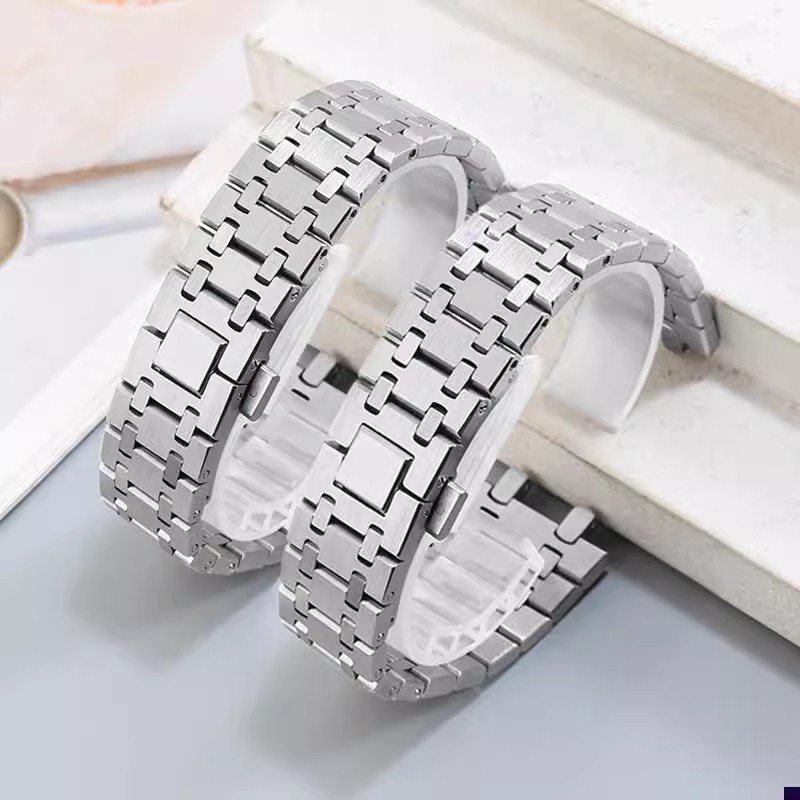 Audemars Piguet Watch Royal Oak - Bracelet en acier inoxydable 904 argenté