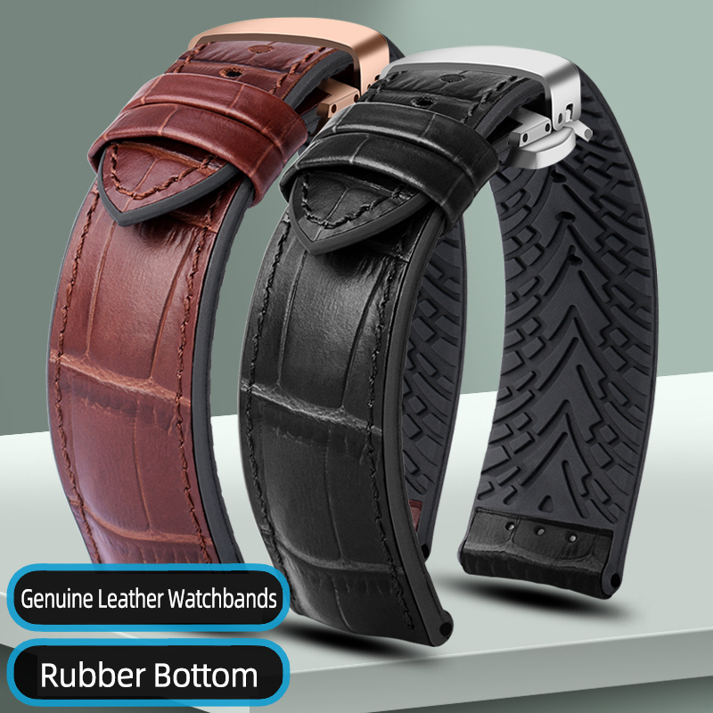Omega Watch Speedmaster - Bracelets de montre en cuir véritable