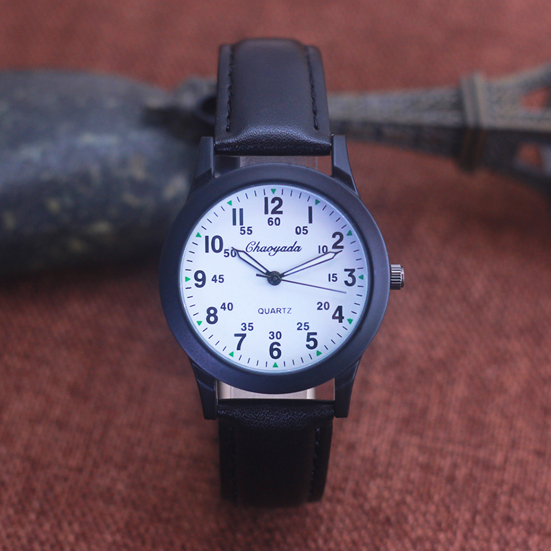 Leather Watch Band Men - Chaoyada-Montre-bracelet à quartz avec bracelet en