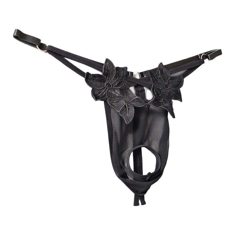 Mesh Strap Metal - Sous-vêtements G-string en dentelle pour hommes,