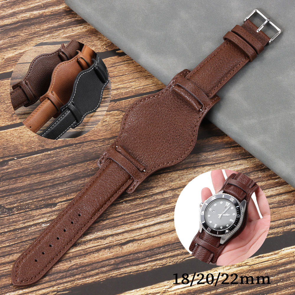 Omega Watch Speedmaster - Bracelet de montre en cuir véritable