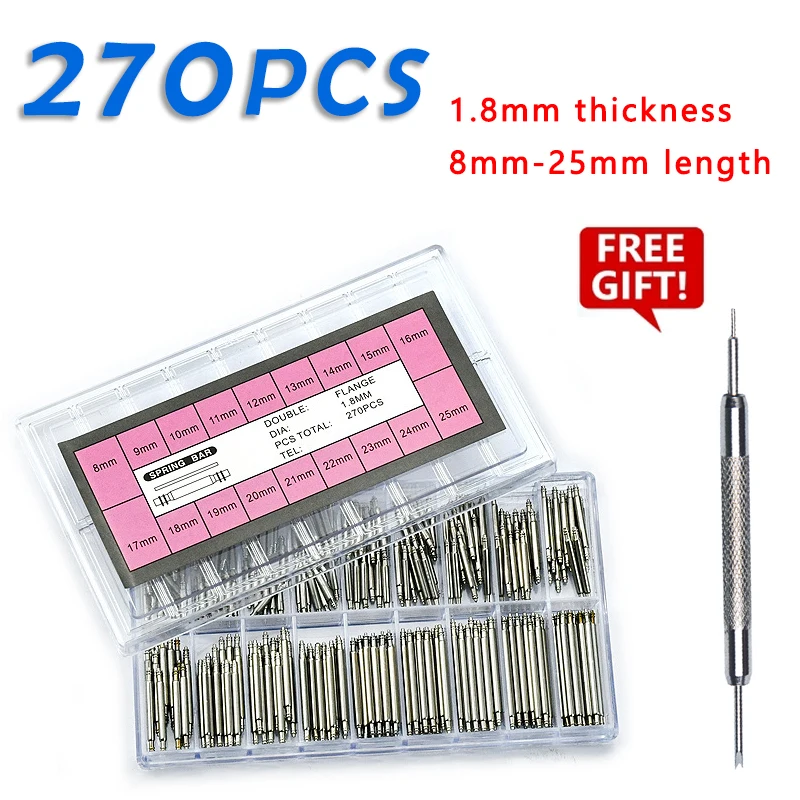 Spring Bar Tool Set - 270 pièces/kit Barres à ressort en