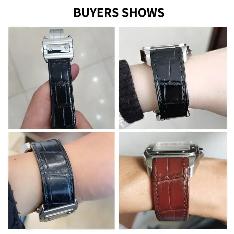 Bracelet de montre en cuir de  - Cartier Watch Santos avis et prix