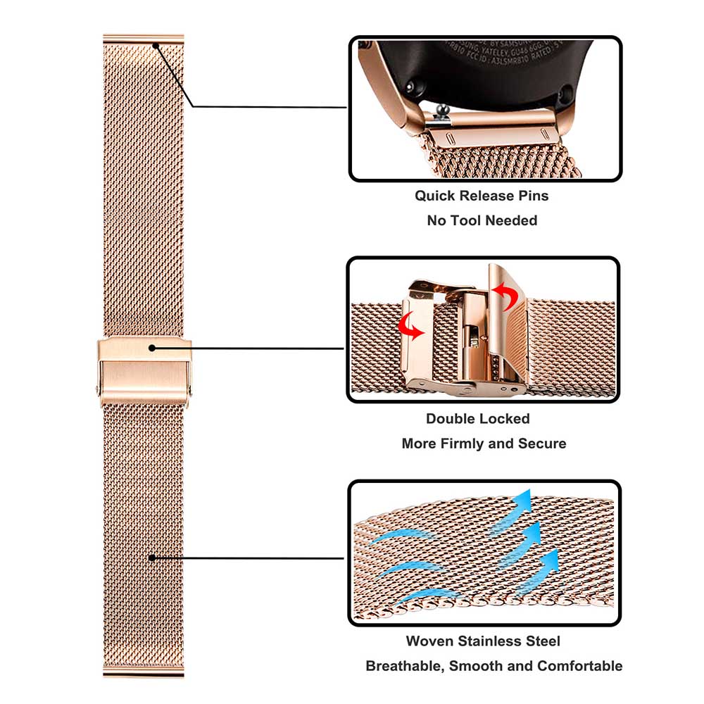Bracelet en métal pour Samsung - Mesh Strap Metal avis et prix