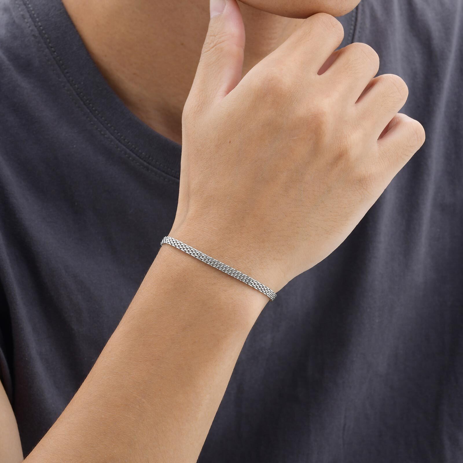 Bracelet chaîne en maille de 3 - Mesh Strap Metal avis et prix