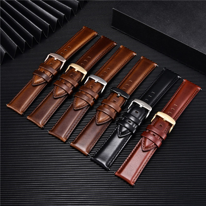 Bracelet de montre en cuir vér - Leather Strap Quick Release avis et prix