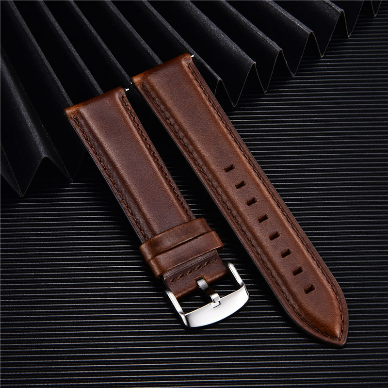 Bracelet de montre en cuir vér - Leather Strap Quick Release avis et prix