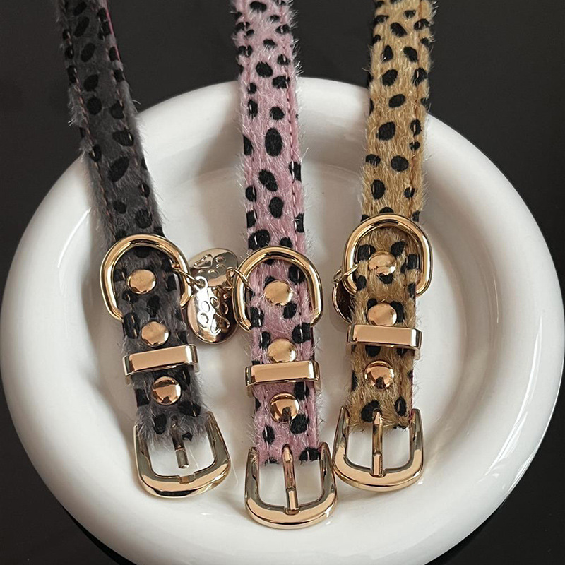 Collier pour petit chien à mot - Leather Strap Quick Release avis et prix
