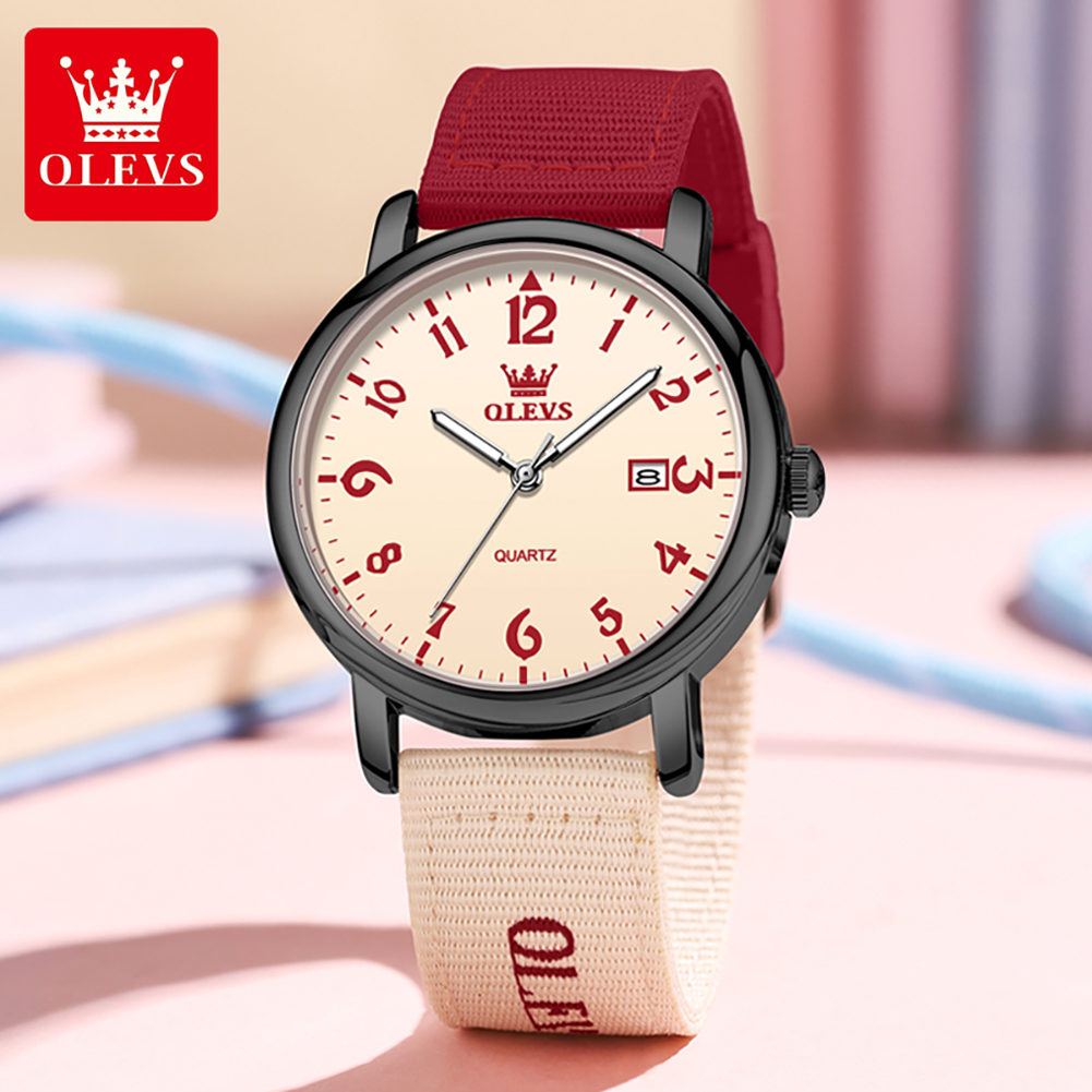 Montre à quartz OLEVS, nouvell - Canvas Strap Watch avis et prix