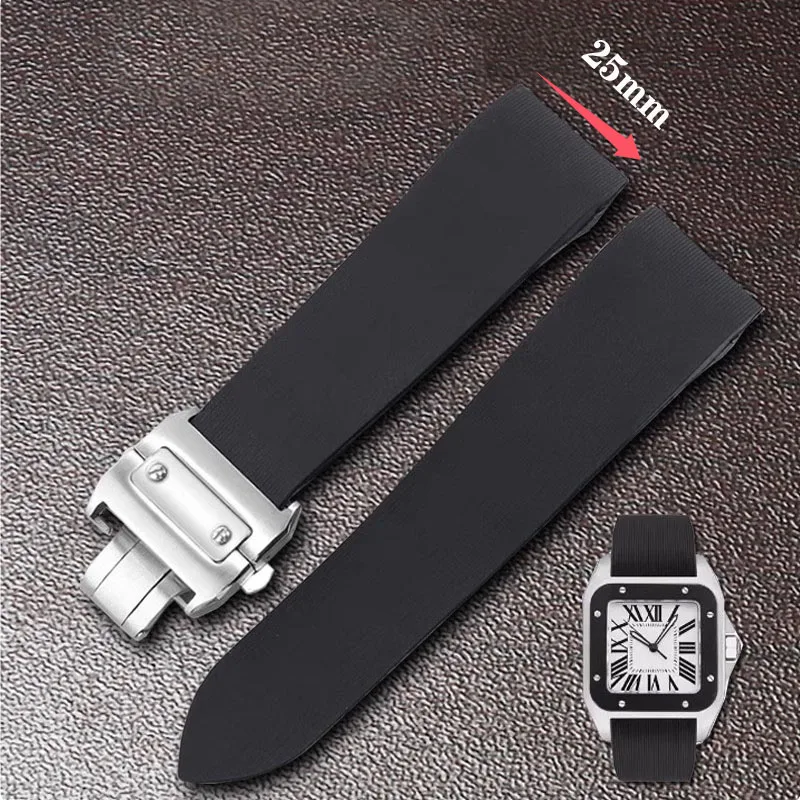 Bracelet de Montre en Caoutcho - Cartier Watch Santos avis et prix