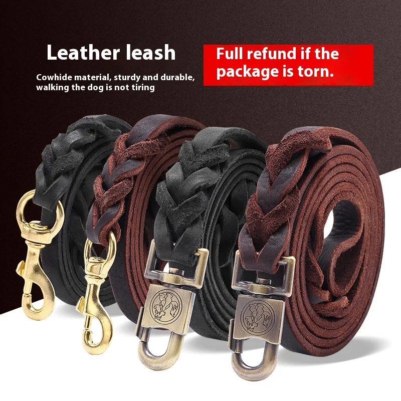 Laisse pour chien en cuir véri - Leather Strap Quick Release avis et prix