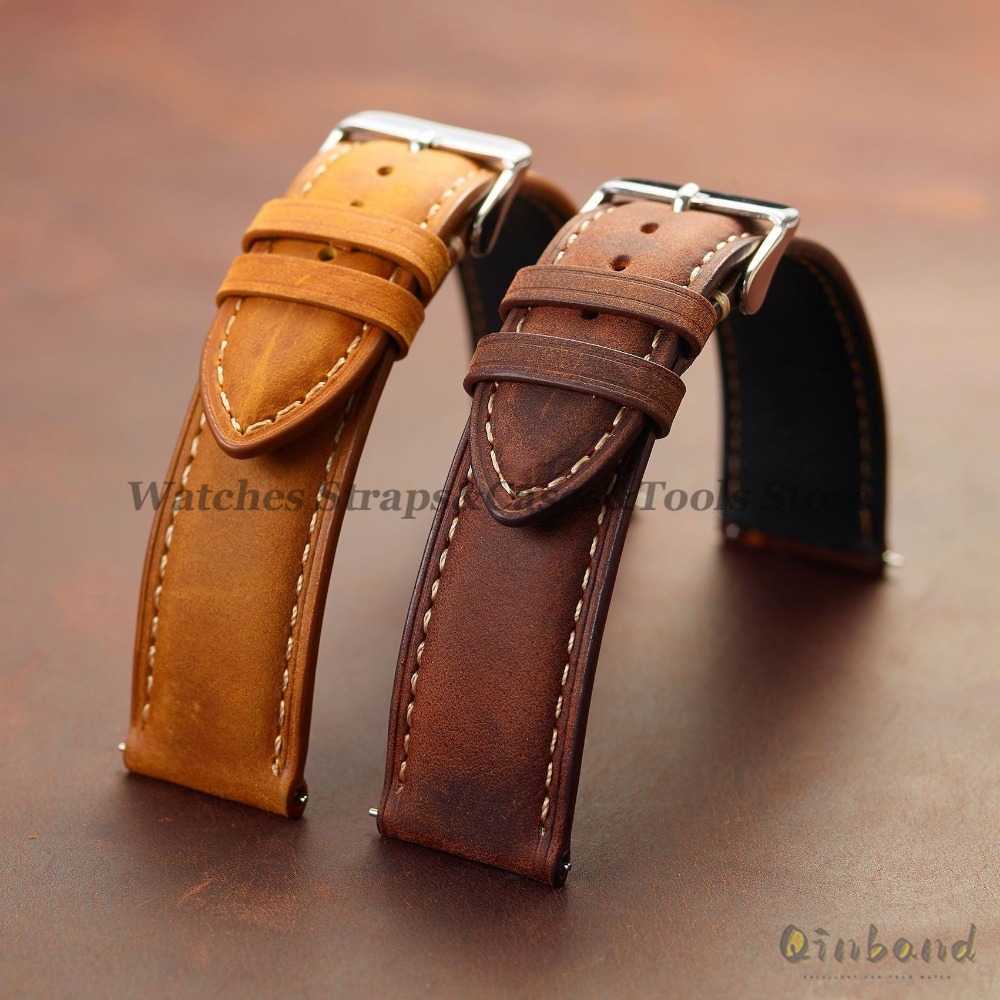Bracelet de montre Vintage en  - Leather Strap Quick Release avis et prix