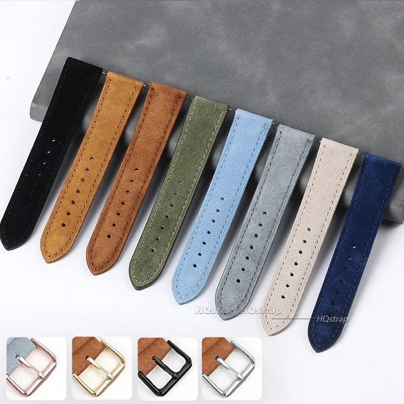 Bracelet de montre en cuir vér - Suede Strap Watch avis et prix