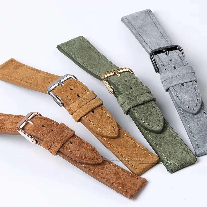Bracelet de montre en cuir vér - Suede Strap Watch avis et prix
