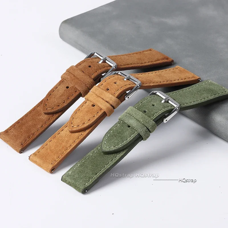Bracelet de montre en cuir vér - Suede Strap Watch avis et prix