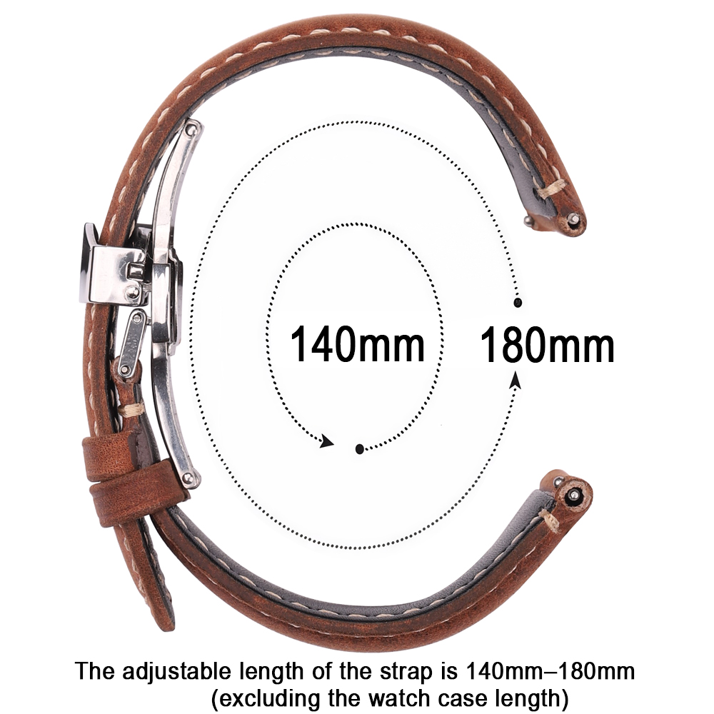 Bracelet de montre en cuir de  - Leather Watch Band Men avis et prix